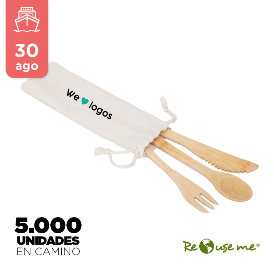 Imagen de Set Cutlery Bamboo (Próximo Arribo)